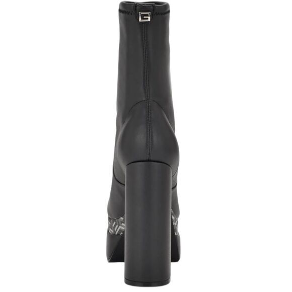 Guess Womens size 10 M Caballa Faux LeatherBlock Heels Mid-Calf Boots Black - Picture 3 of 10